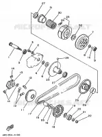 EMBRAYAGE DE DEMARREUR pour Yamaha YA50R de 1996