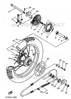 ROUE ARRIERE pour Yamaha DT 175 de 1995