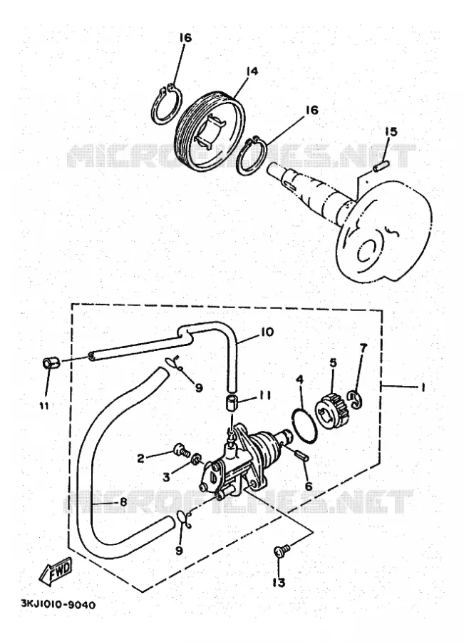 POMPE A HUILE Yamaha SCOOTER 50 1995 ZEST  YE50