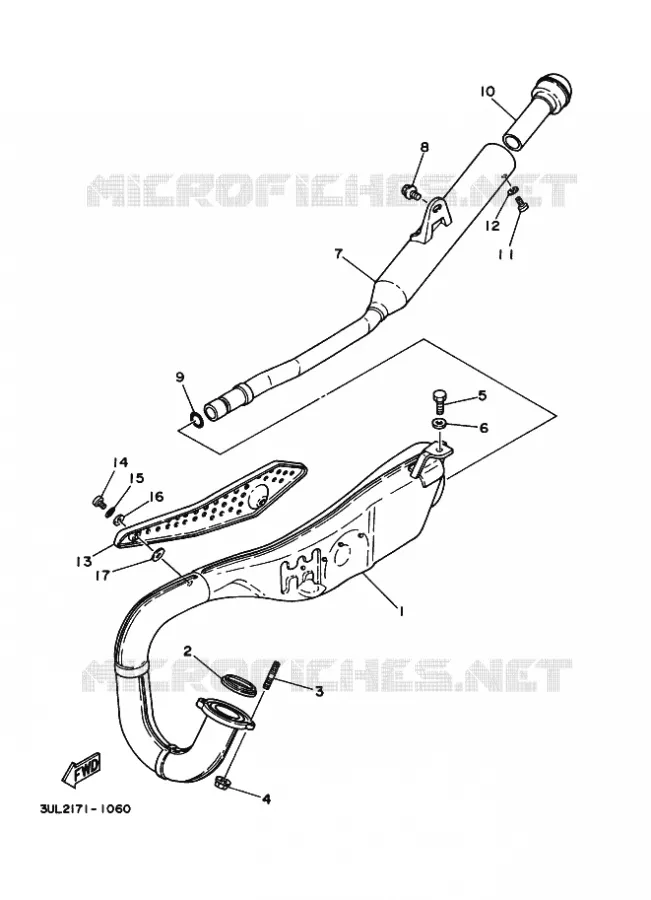 ECHAPPEMENT Yamaha MOTO 100 1994 RT  RT100 RT100F