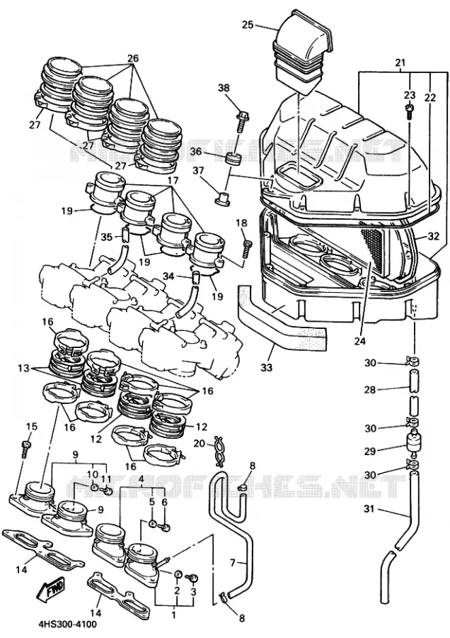 ADMISSION Yamaha MOTO 750 1994 YZF  YZF750SP