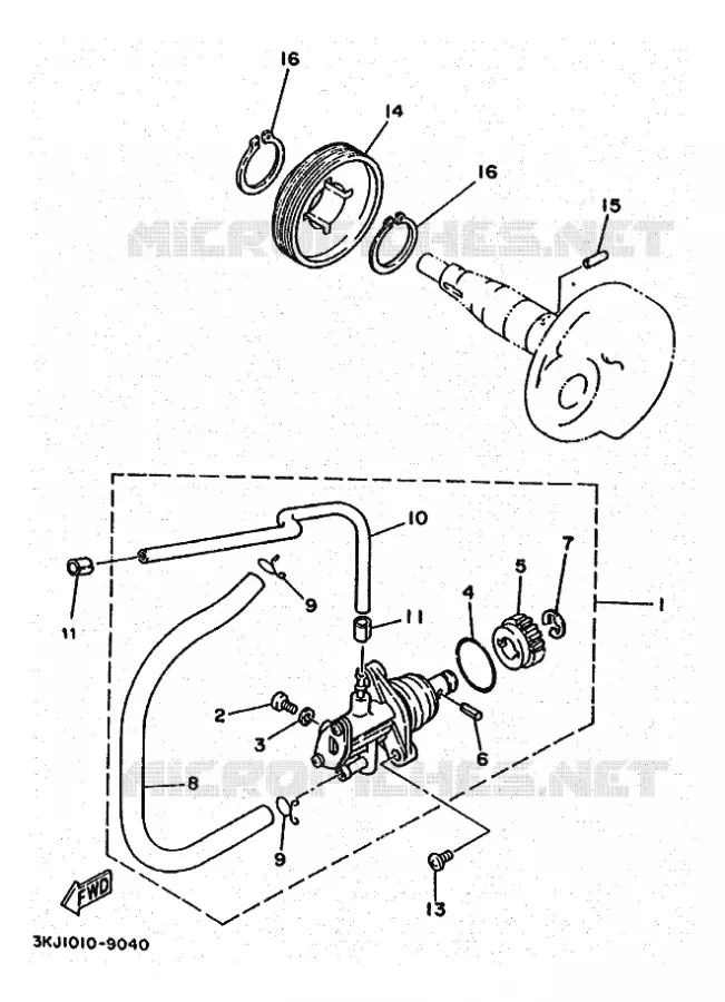 POMPE A HUILE Yamaha SCOOTER 50 1994 EVOLIS  YE50 EVOLIS