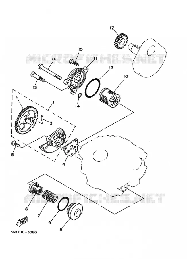 POMPE A HUILE Yamaha MOTO 200 1993 AG  AG200E