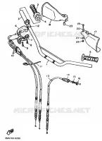GUIDON ET CABLES pour Yamaha TT600 de 1993