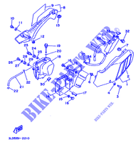 CACHE LATERAL   RESERVOIR D'HUILE pour Yamaha XTZ750 de 1993