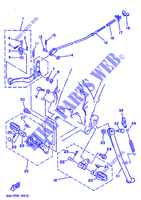 SUPPORT / REPOSE PIEDS pour Yamaha TT350 de 1990