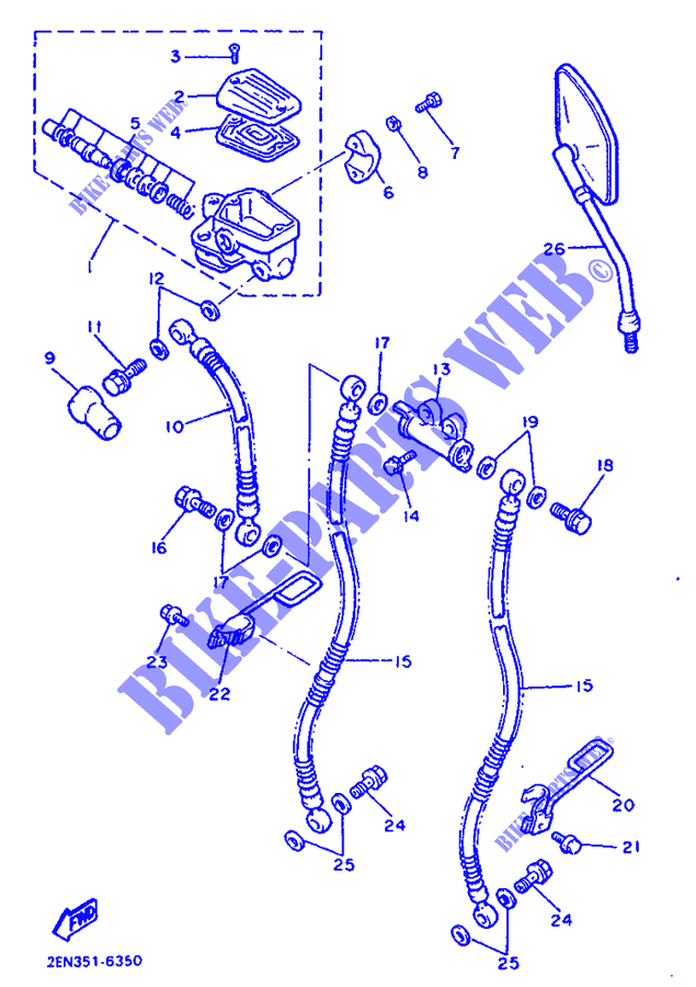 Kit de réparation de maître-cylindre de frein avant 18-1071 YAMAHA vmx-12 1200 N Vmax 1985-87