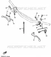 COMMODO / LEVIER pour Yamaha YZ125 de 1989