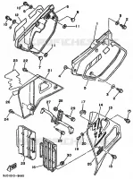COUVERCLE LATERAL pour Yamaha YZ125 de 1989