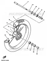 ROUE AVANT pour Yamaha YZ125 de 1989