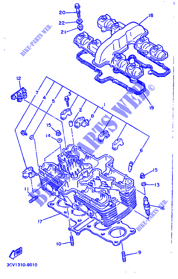 CULASSE pour Yamaha FJ1200 de 1988
