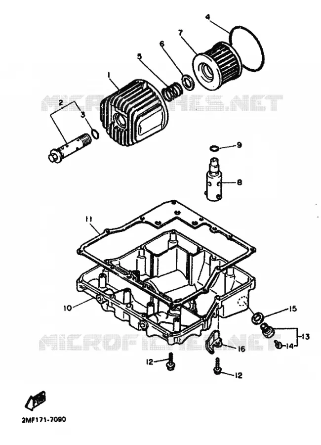 FILTRE A HUILE Yamaha MOTO 750 1987 FZ  FZ750 T