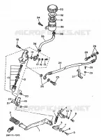 MAITRE CYLINDRE DE FREIN ARRIERE pour Yamaha FZ750T de 1987