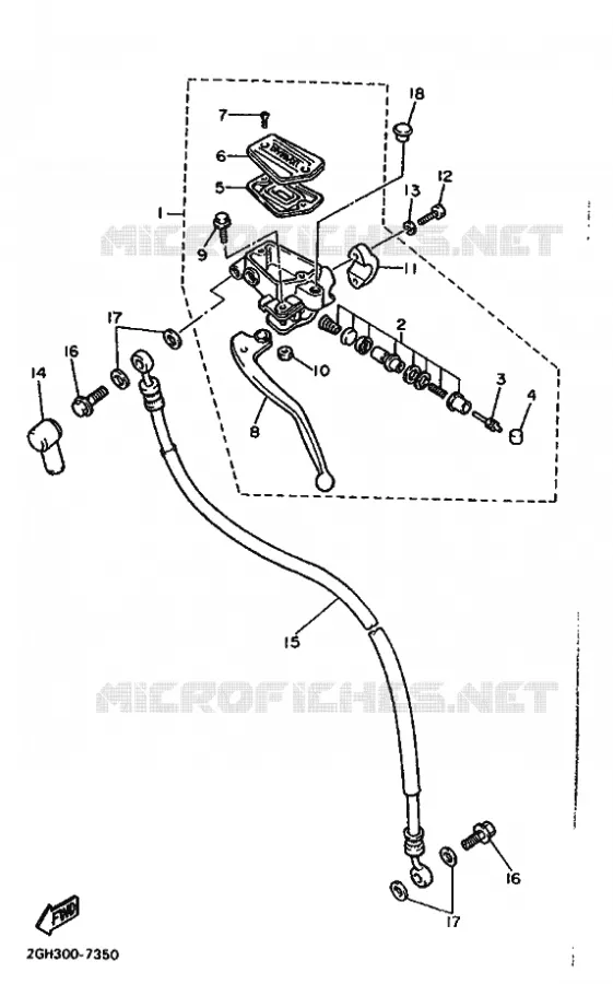 MAITRE CYLINDRE D'EMBRAYAGE Yamaha MOTO 1000 1987 FZR  FZR1000