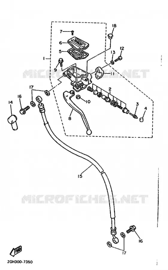MAITRE CYLINDRE D'EMBRAYAGE Yamaha MOTO 1000 1987 FZR  FZR1000