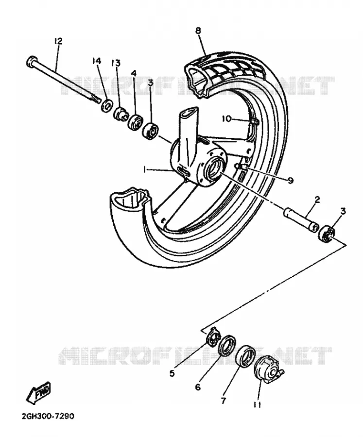 ROUE AVANT Yamaha MOTO 1000 1987 FZR  FZR1000