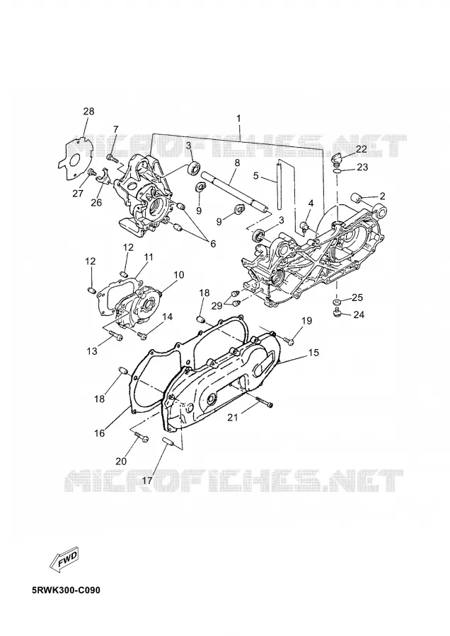 CARTER MOTEUR Yamaha SCOOTER 50 2007 JOG  CS50Z