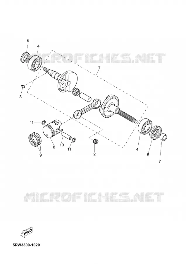 VILEBREQUIN / PISTON Yamaha SCOOTER 50 2007 JOG  CS50Z
