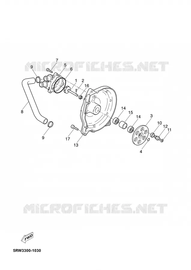 POMPE A EAU / DURITES Yamaha SCOOTER 50 2009 JOG  CS50Z