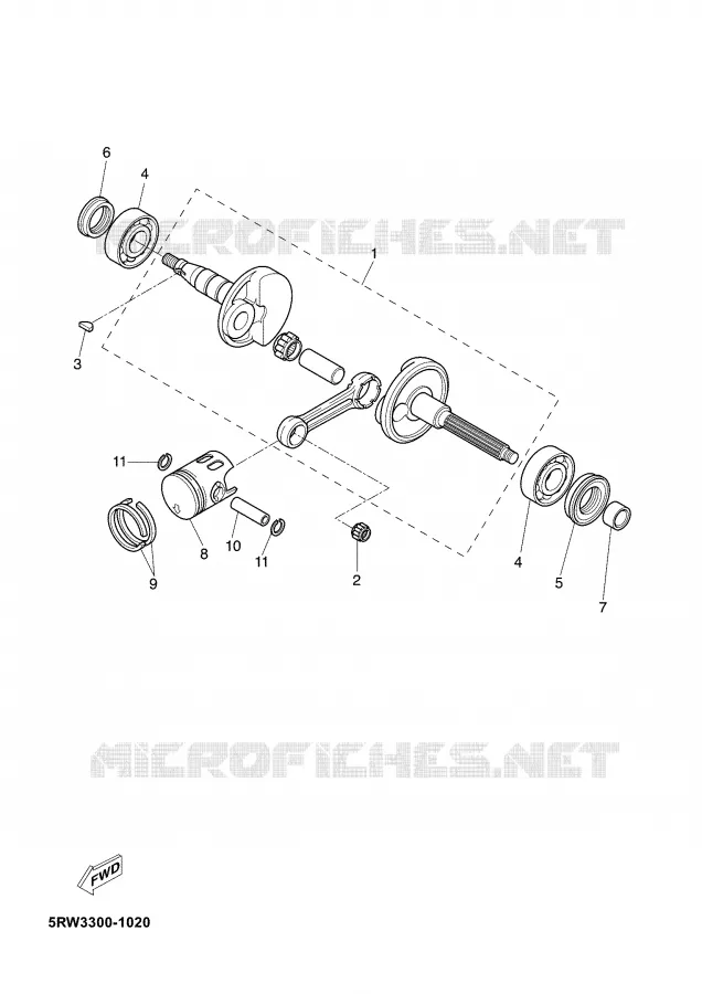 VILEBREQUIN / PISTON Yamaha SCOOTER 50 2003 JOG  CS50Z JOG RR