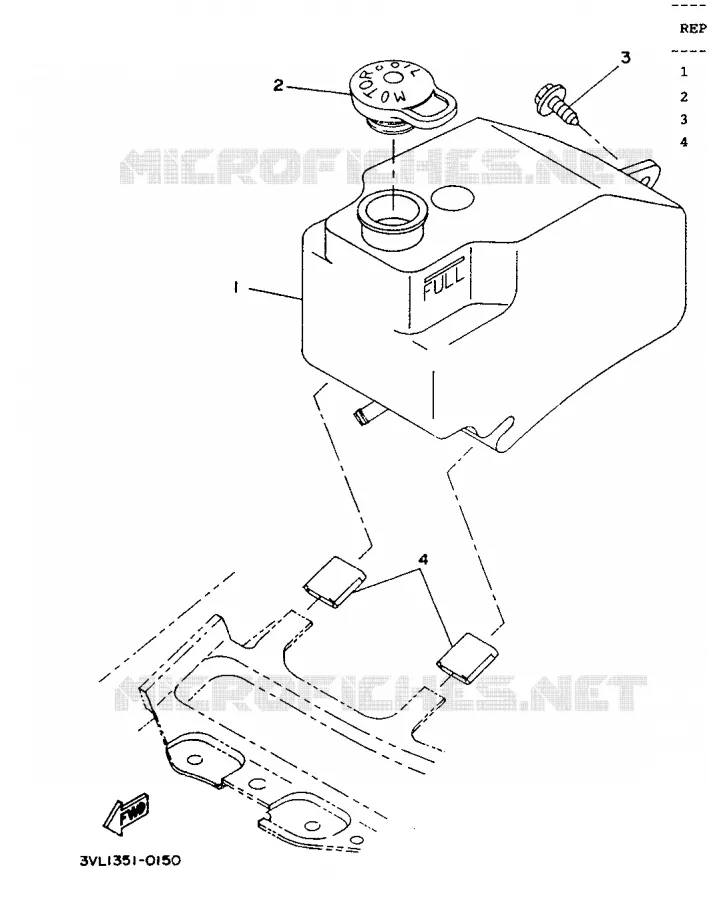 RESERVOIR D'HUILE Yamaha SCOOTER 50 1990 BOOSTER  CW50