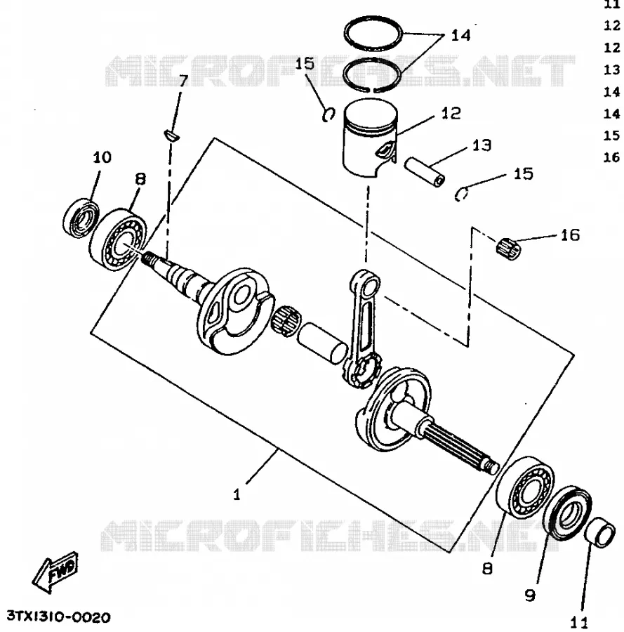 VILEBREQUIN / PISTON Yamaha SCOOTER 50 1990 BOOSTER  CW50