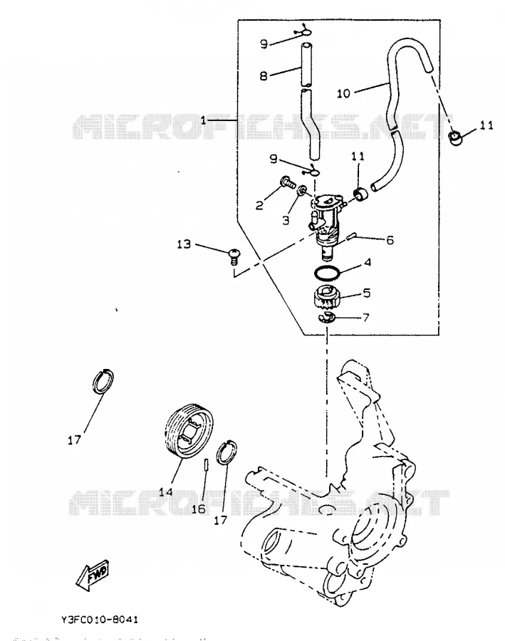 POMPE A HUILE Yamaha SCOOTER 50 1991 BOOSTER  CW50