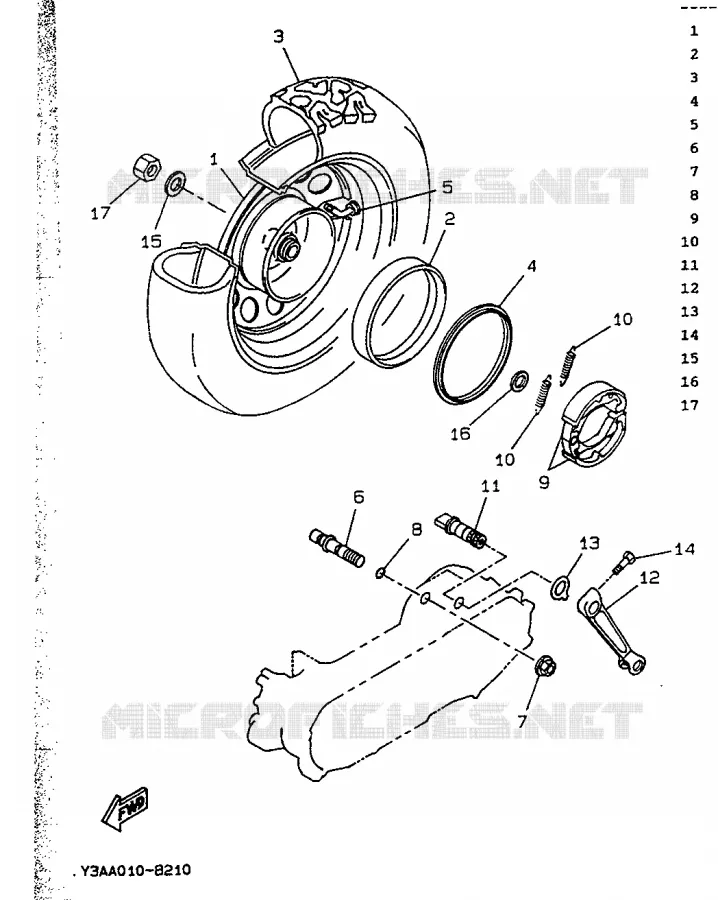 ROUE ARRIERE Yamaha SCOOTER 50 1991 BOOSTER  CW50