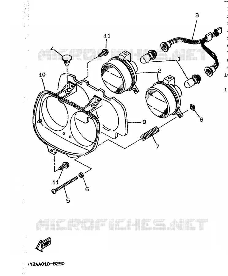 PHARE  Yamaha SCOOTER 50 1991 BOOSTER  CW50