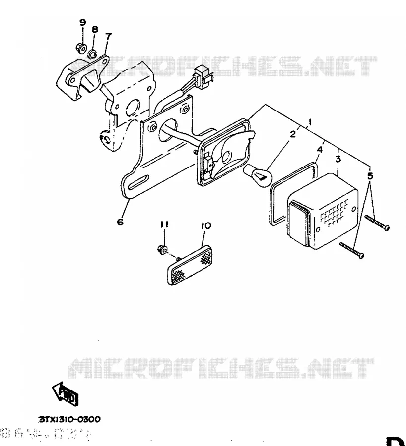 FEU ARRIERE Yamaha SCOOTER 50 1991 BOOSTER  CW50