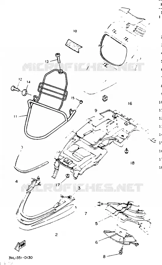 GARDE BOUE Yamaha SCOOTER 50 1992 BOOSTER  CW50