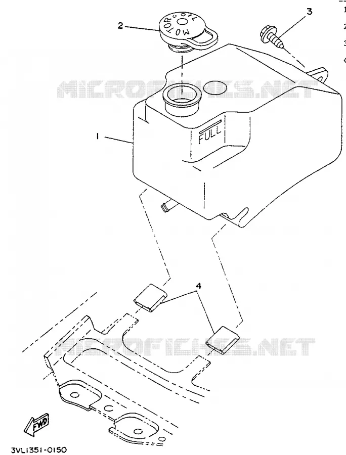 RESERVOIR A ESSENCE Yamaha SCOOTER 50 1992 BOOSTER  CW50