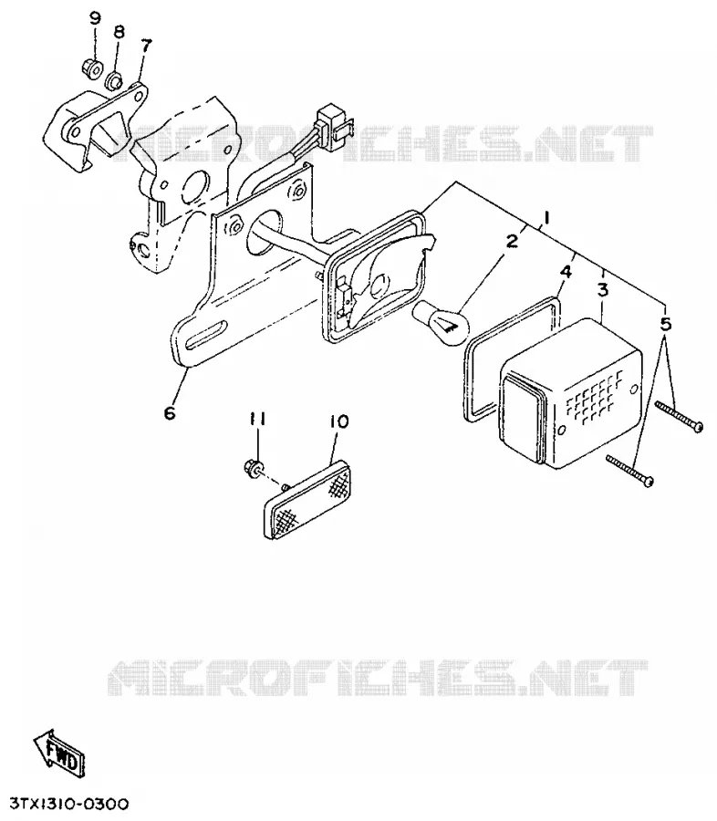 FEU ARRIERE Yamaha SCOOTER 50 1992 BOOSTER  CW50