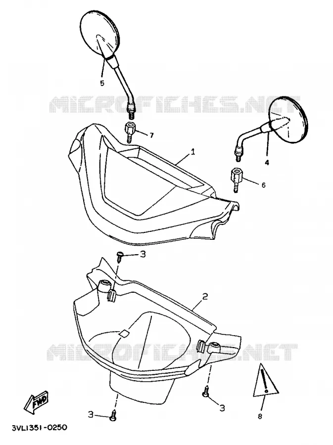 CARENAGES 1  Yamaha SCOOTER 50 1994 BOOSTER  CW50