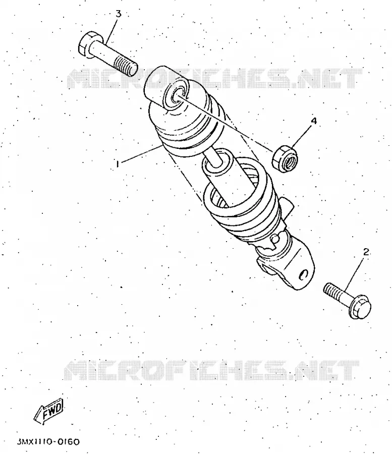AMORTISSEUR ARRIERE Yamaha SCOOTER 50 1997 BOOSTER  CW50