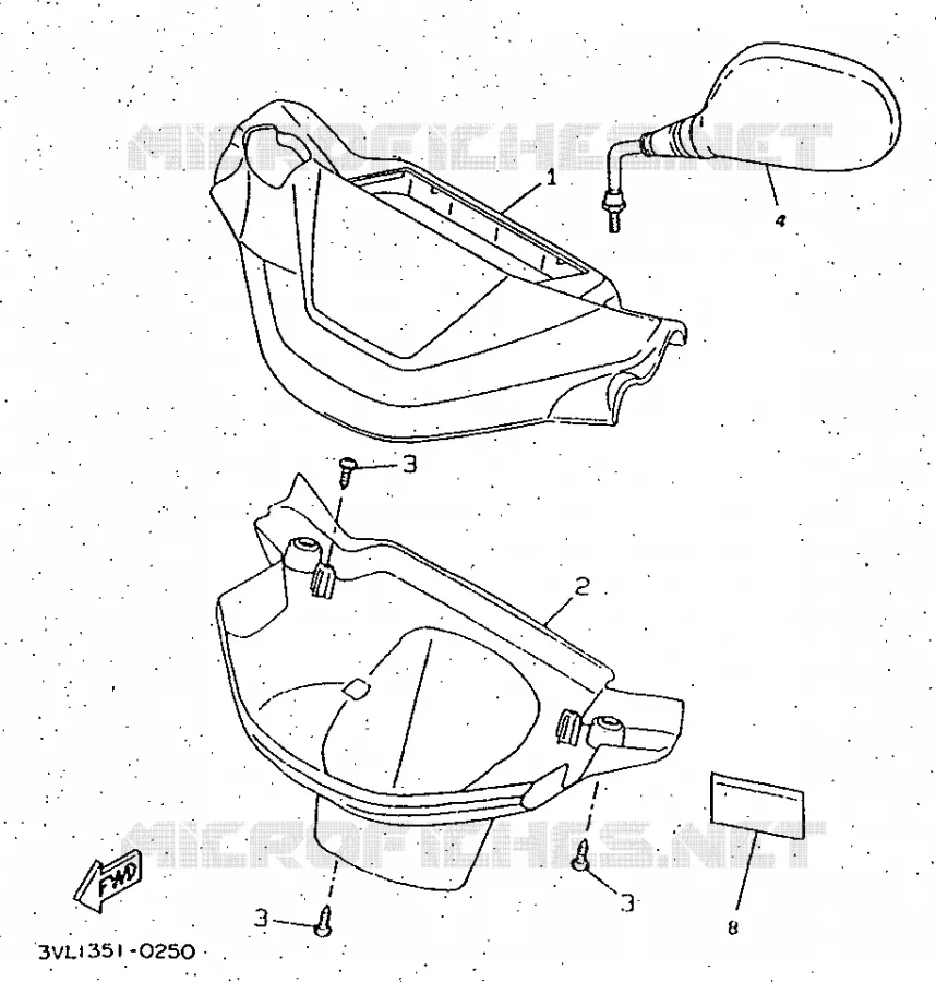 CARENAGES 1  Yamaha SCOOTER 50 1997 BOOSTER  CW50