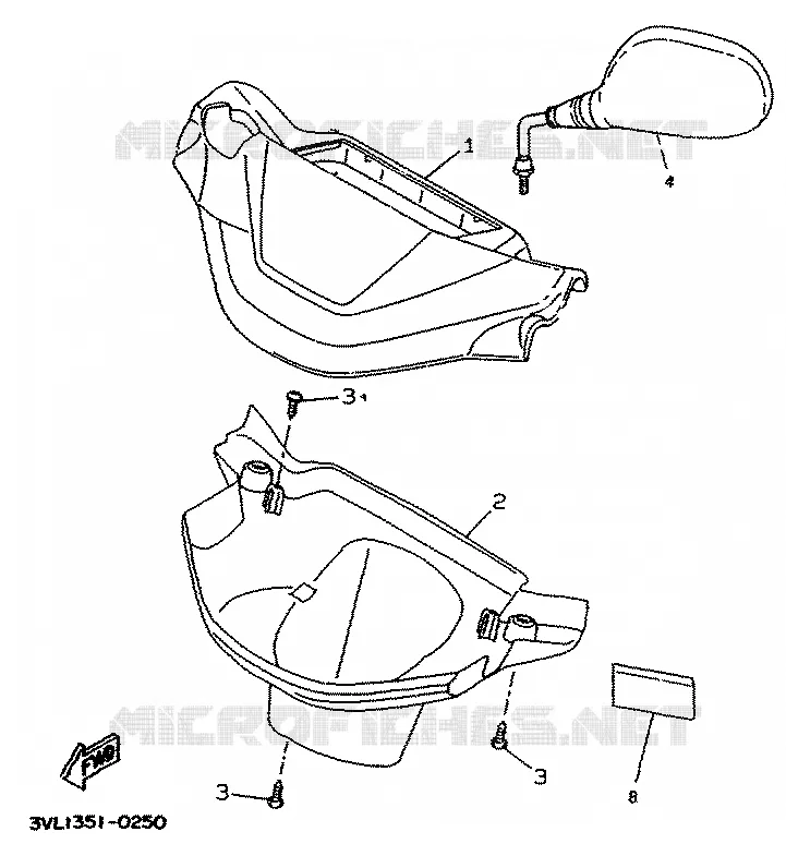 CARENAGES 1  Yamaha SCOOTER 50 1998 BOOSTER  CW50