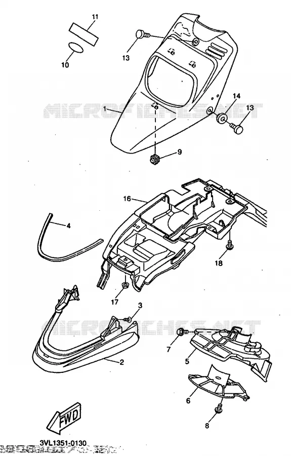 GARDE BOUE Yamaha SCOOTER 50 1999 BW'S  CW50