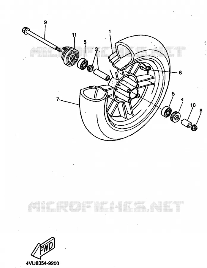 ROUE AVANT Yamaha SCOOTER 50 1999 BW'S  CW50