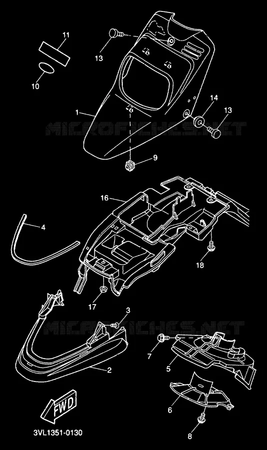 GARDE BOUE Yamaha SCOOTER 50 2000 BW'S  CW50