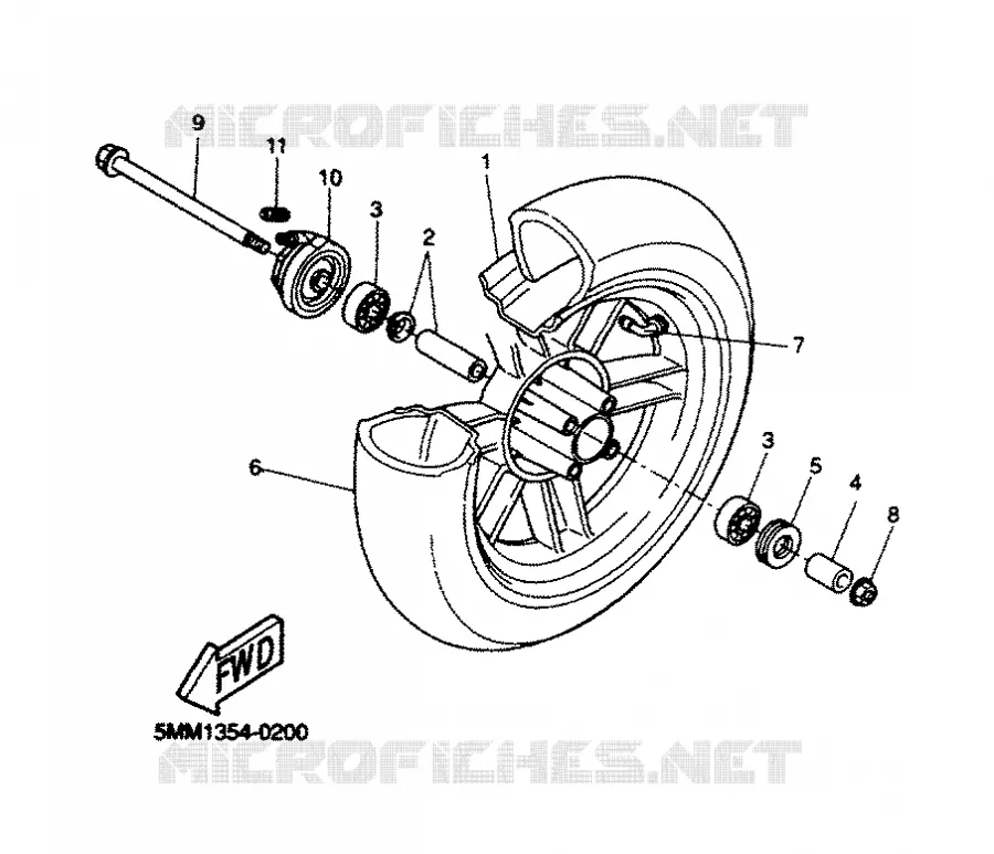 ROUE AVANT Yamaha SCOOTER 50 2000 BW'S  CW50