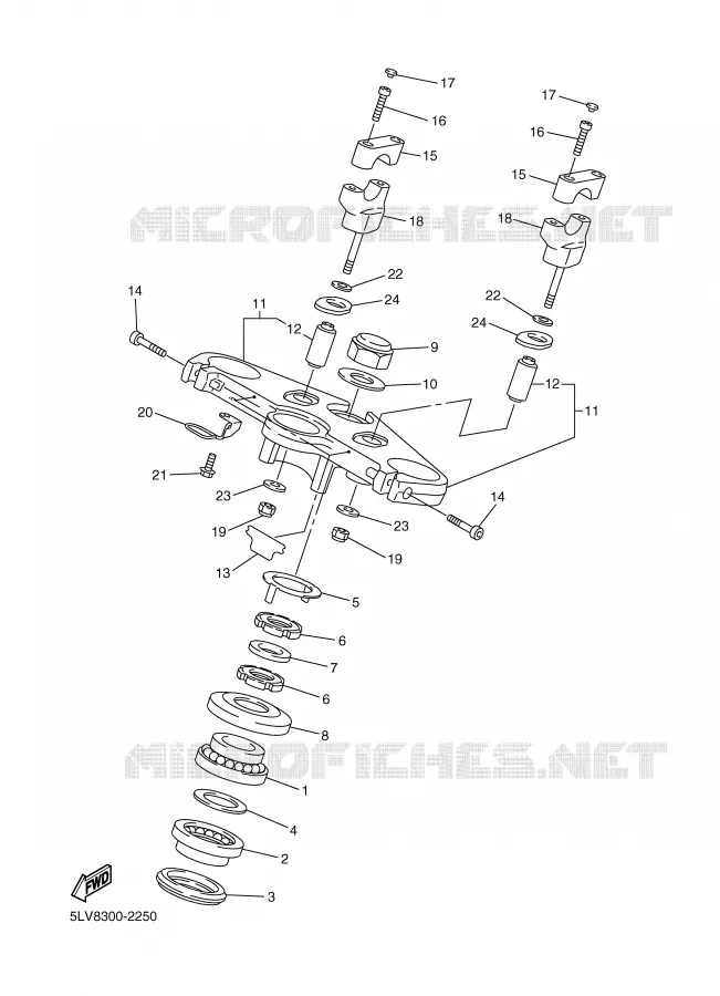 DIRECTION Yamaha MOTO 1000 2003 FAZER  FZS1000S