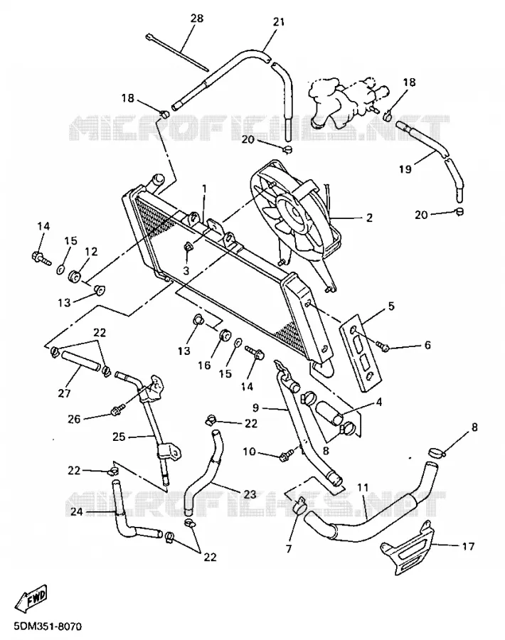 RADIATEUR / DURITES Yamaha MOTO 600 1998 FAZER  FZS600