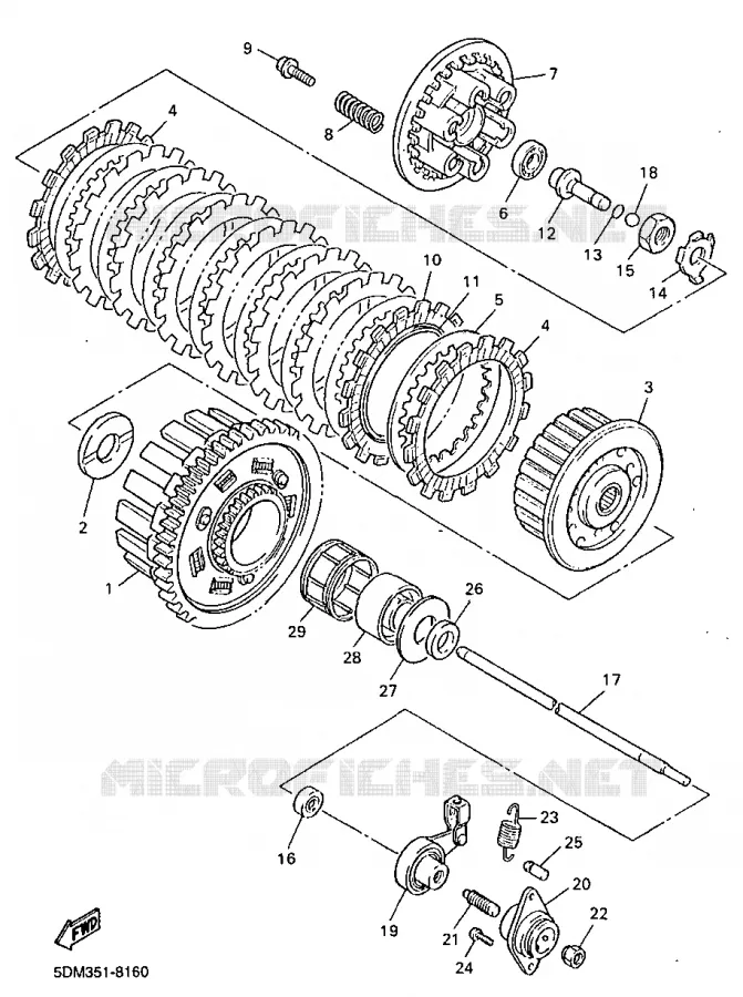 EMBRAYAGE DE DEMARREUR Yamaha MOTO 600 1998 FAZER  FZS600