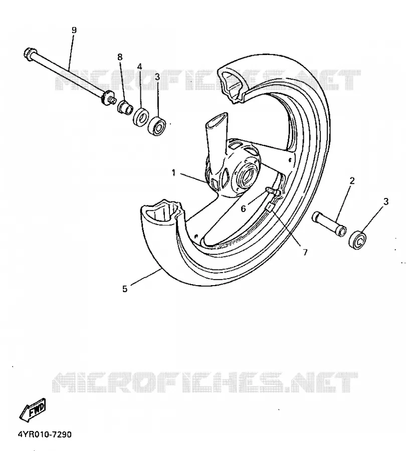 ROUE AVANT Yamaha MOTO 600 1998 FAZER  FZS600