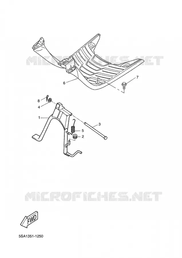 SUPPORT / REPOSE PIEDS Yamaha SCOOTER 50 2003 BOOSTER  CW50L