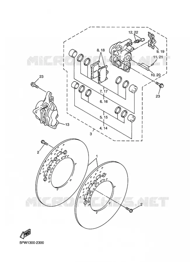 ETRIER DE FREIN AVANT Yamaha MOTO 1000 2003 R1  YZF-R1 YZF-R1R R1