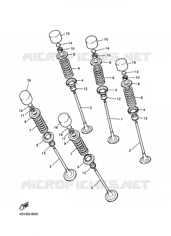 SOUPAPE Yamaha MOTO 1000 2003 R1  YZF-R1 YZF-R1R R1