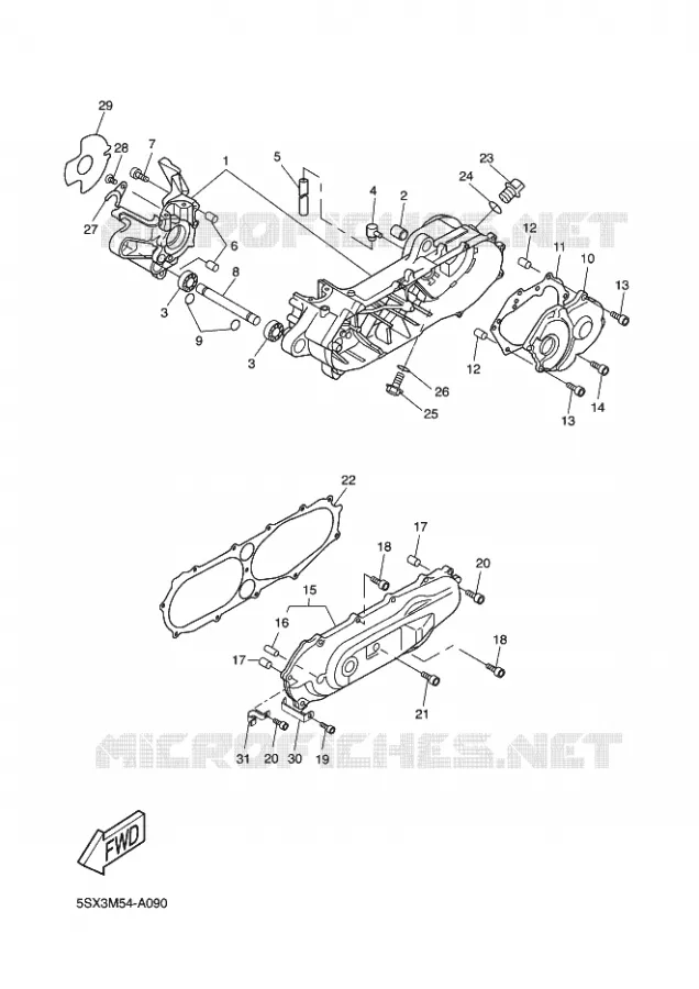 CARTER MOTEUR Yamaha SCOOTER 50 2003 ROCKET  CW50RSP POWER ROCKET