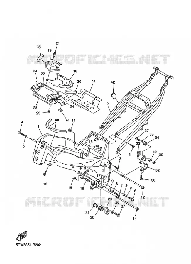 CADRE Yamaha MOTO 1000 2003 R1  YZF-R1